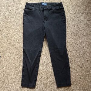 Old Navy Pixie Mid Rise Black Slim Fit Pants Size 8